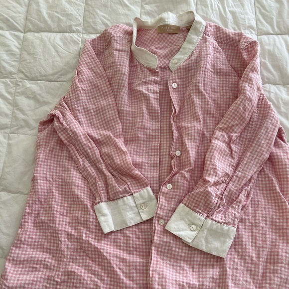 Pink plaid button up - Picture 5 of 6